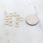 14K Gold Filled 8mm 24Gauge Open Jump Rings Charm Links Gold Findings (10pc)