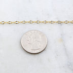 4mmx2.6mm Brass Dainty Oval Crimped Chain in Shiny Silver – Sold by the Foot