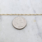 2mmx2mm Brass Dainty Minimal Twisted Chain in Shiny Silver – Sold by the Foot