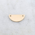 18mmx9mm 14K Gold Filled Half Circle Half Moon Stamping Blank Connector Charm