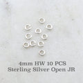 Sterling Silver 4mm Heavy Weight 18 Gauge Open Jump Rings Charm Links (10pc)