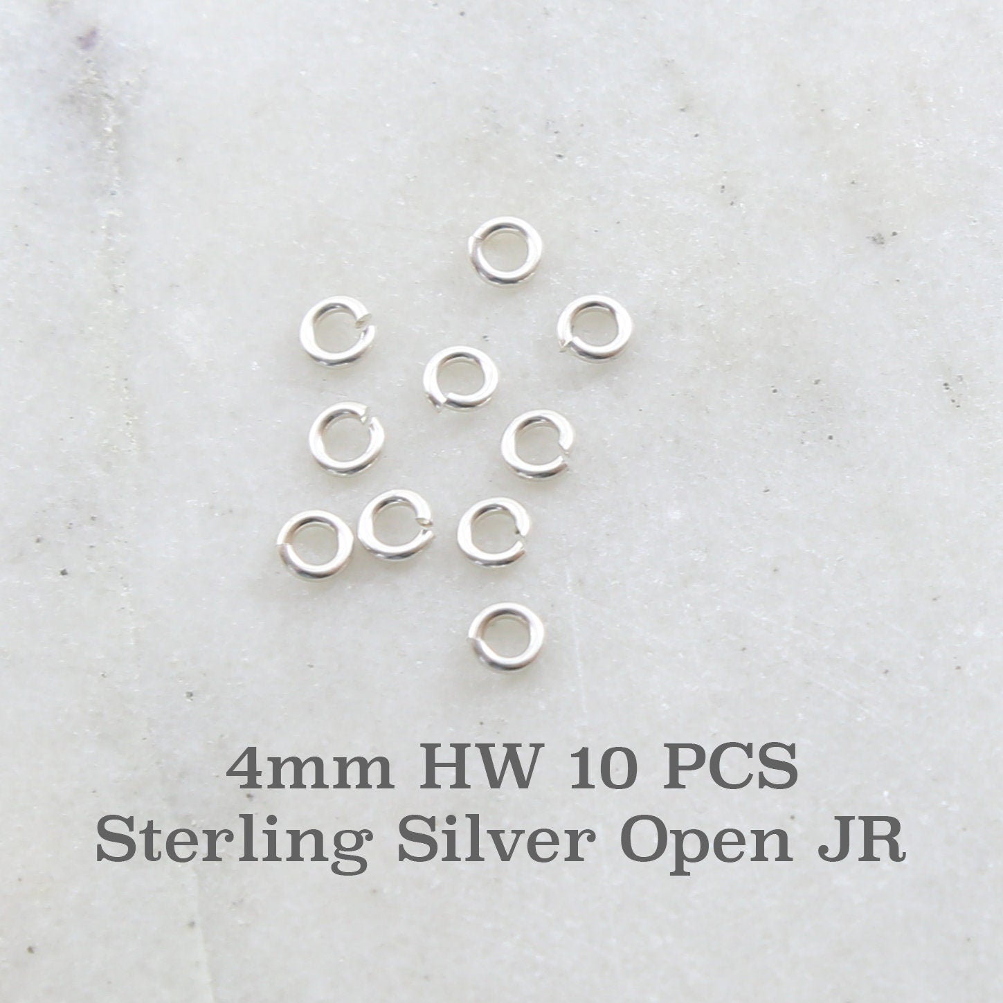 Sterling Silver 4mm Heavy Weight 18 Gauge Open Jump Rings Charm Links (10pc)