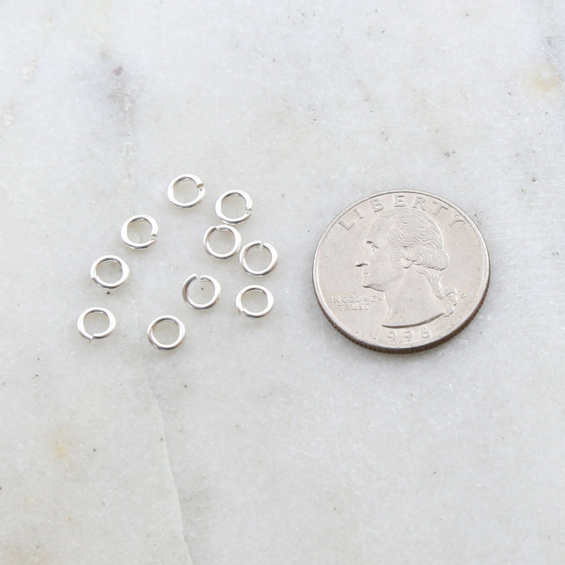 Sterling Silver 5mm Heavy Weight 18 Gauge Open Jump Rings Charm Links (10pc)