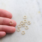 14K Gold Filled 6mm Heavy Weight 18 Gauge Open Jump Rings Charm Links (10pc)