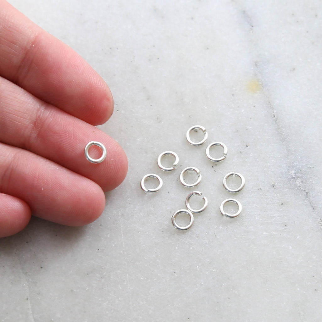 Sterling Silver 5mm Heavy Weight 18 Gauge Open Jump Rings Charm Links (10pc)