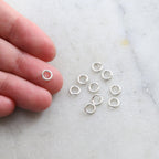 Sterling Silver 5mm Heavy Weight 18 Gauge Open Jump Rings Charm Links (10pc)