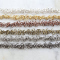 Brass Tiny Dangle Circle Chain in Antique Silver Antique – Sold by the Foot