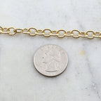 8mmx6mm Brass Thick Oval Extender Chain in Shiny Silver – Sold by the Foot