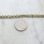 7.5mmx6.8mm Brass Rolo Slanted Oval Chain in 6 Finishes – Sold by the Foot