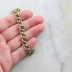 7.5mmx6.8mm Brass Rolo Slanted Oval Chain in 6 Finishes – Sold by the Foot