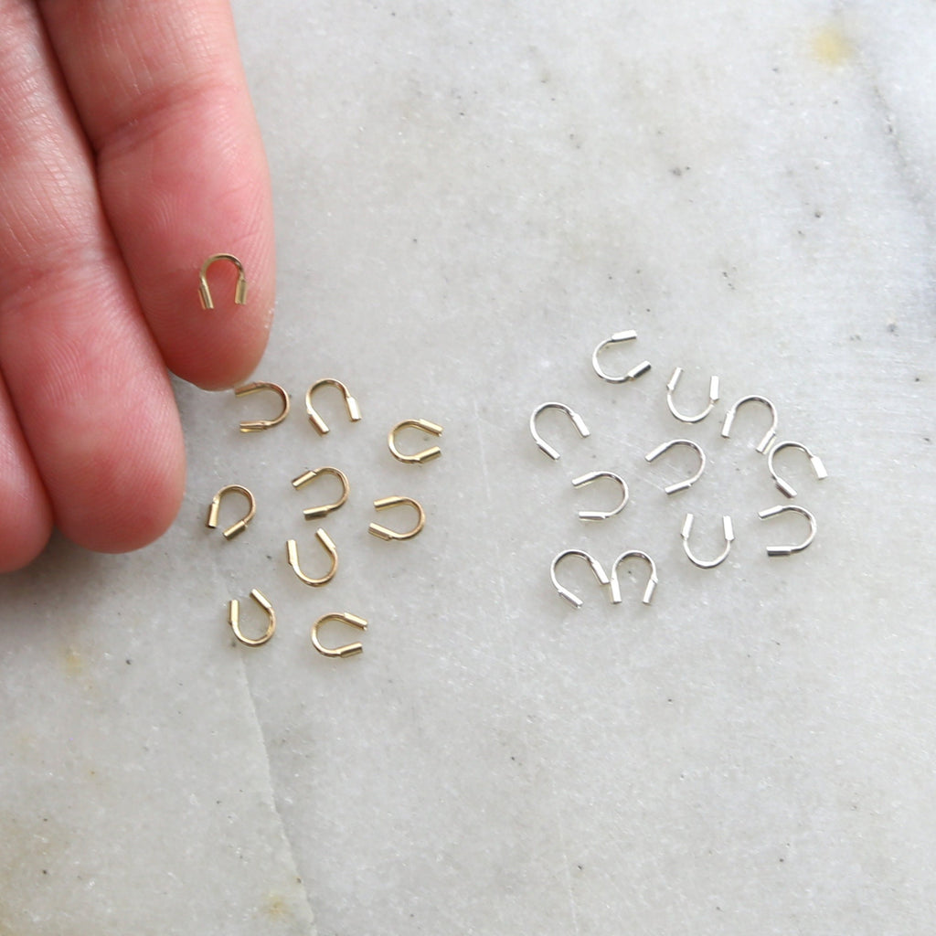 Sterling Silver or 14K Gold Filled Medium Wire Guardian 4mmx4mm (10pc)