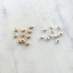 Sterling Silver or 14K Gold Filled Large Crimp Bead Cover 4mm (10pc)