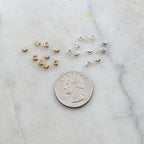 Sterling Silver or 14K Gold Filled Small Crimp Bead Cover 3mm (10pc)