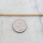 3.5mmx3mm Brass Thick Double Curb Cable Chain in 7 – Sold by the Foot