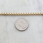 5.5mmx4mm Brass Plated Chain Thick Sturdy Oblong Circle – Sold by the Foot