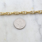 Brass Textured Multi Layer Oval Dimpled Chain in 6 Finishes – Sold by the Foot
