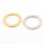 Pewter Large 32mm Metal Raw Organic Open Circle Connector Ring