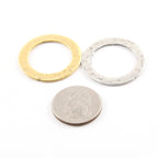 Pewter Large 32mm Metal Raw Organic Open Circle Connector Ring
