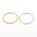 Pewter Extra Large 45mm Metal Raw Organic Open Circle