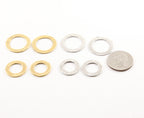 Pewter Medium or Small 23mm or 19mm Metal Raw Organic Open (2pc)