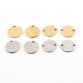 Sterling Silver or Pewter Thin 13mm Organic Raw Shape Round Stamping (2pc)