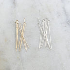 Sterling Silver or 14K Gold Filled 1.5 Inch Flat Head Pin 24 Gauge (10pc)
