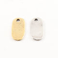 23mmx 10mm Pewter Metal Oblong Long Oval Rounded Stamping Disc Tag Charm (2pc)