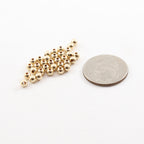 14K Gold Filled 4mm Smooth Seamless Round Spacer Beads (25pc)