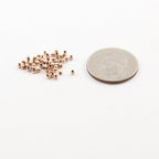 Rose Gold Filled 2mm Smooth Seamless Round Spacer Beads (25pc)