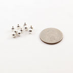 Sterling Silver 5mm Smooth Seamless Round Spacer Beads (10pc)