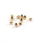 14K Gold Filled 4mm Corrugated Seamless Round Spacer Beads (10pc)
