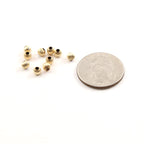 14K Gold Filled 4mm Corrugated Seamless Round Spacer Beads (10pc)