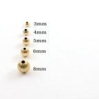 Sterling Silver 4mm Corrugated Seamless Round Spacer Beads (10pc)
