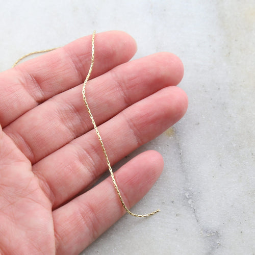 .75mm Brass Plated Thin Delicate Beading Chain in 7 – Sold by the Foot