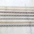 Brass Plated Large Thick Curb Extender Chain 7 Finishes – Sold by the Foot