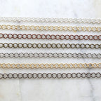 Brass Plated Large Thick Curb Extender Chain 7 Finishes – Sold by the Foot