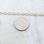 Brass Small Oval Textured Crimped Chain in 7 Finishes Chain – Sold by the Foot