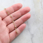 7mmx2.5mm Brass Plated Pointed Stud Chain in 7 Finishes – Sold by the Foot