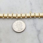 Brass Large Fancy Detailed Oval Chain with Dotted Ovals – Sold by the Foot