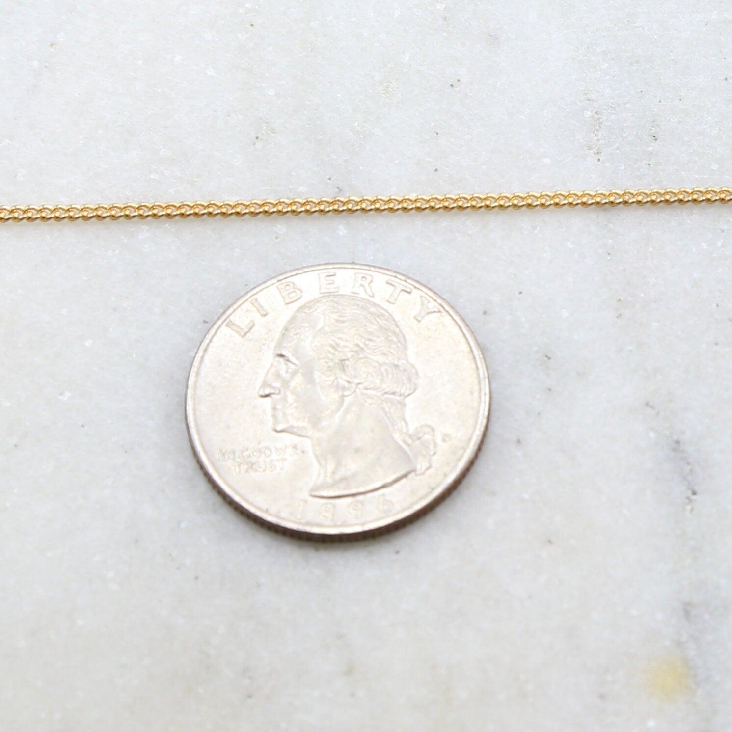 Brass Ultra Dainty Curb Chain in Shiny Silver Shiny Gold – Sold by the Foot