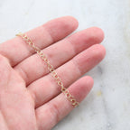 4mmx3mm Brass Lightweight Dainty Minimal Round Extender – Sold by the Foot