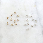 Sterling Silver or 14K Gold Filled Bead Tip Knot Cover 4mm x 3mm (10pc)