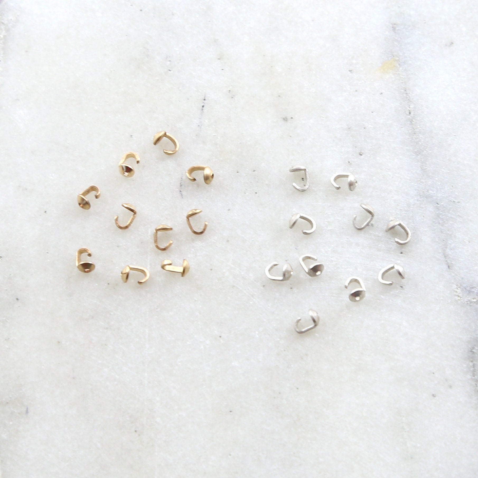 Sterling Silver or 14K Gold Filled Bead Tip Knot Cover 4mm x 3mm (10pc)