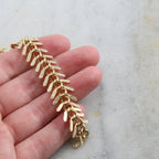 12mmx7mm Brass Plated Herringbone Chevron Choker Chain – Sold by the Foot