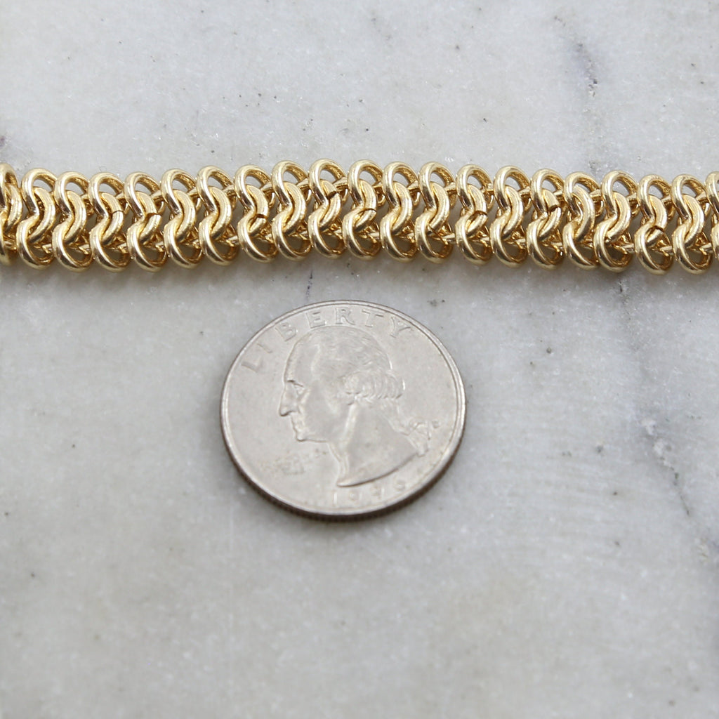 11mmx6.5mm Brass Plated Thick Sturdy Figure 8 Circle Chain – Sold by the Foot