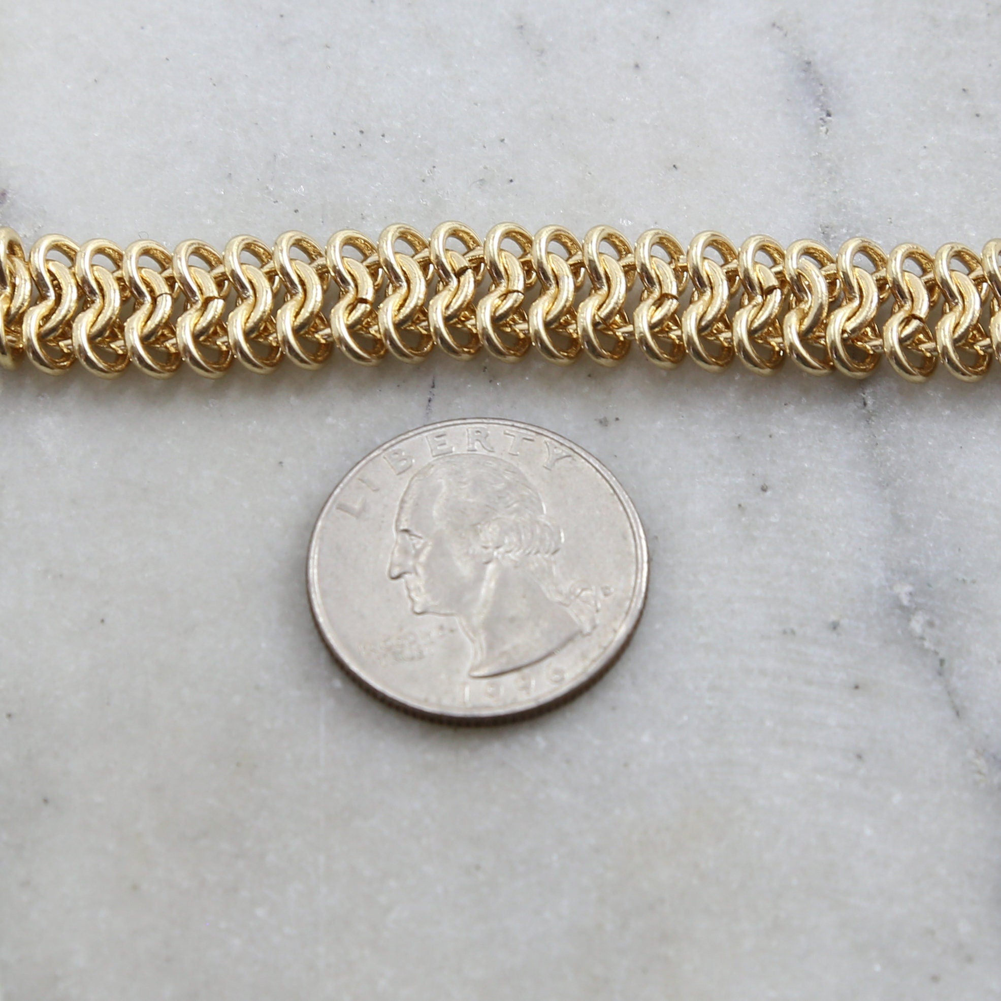11mmx6.5mm Brass Plated Thick Sturdy Figure 8 Circle Chain – Sold by the Foot