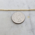 Brass Plated 2mm Thick Box Chain in 8 Finishes Chain – Sold by the Foot
