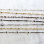 Brass Plated 2.5mm Filigree Satellite Ball Dotted Chain – Sold by the Foot