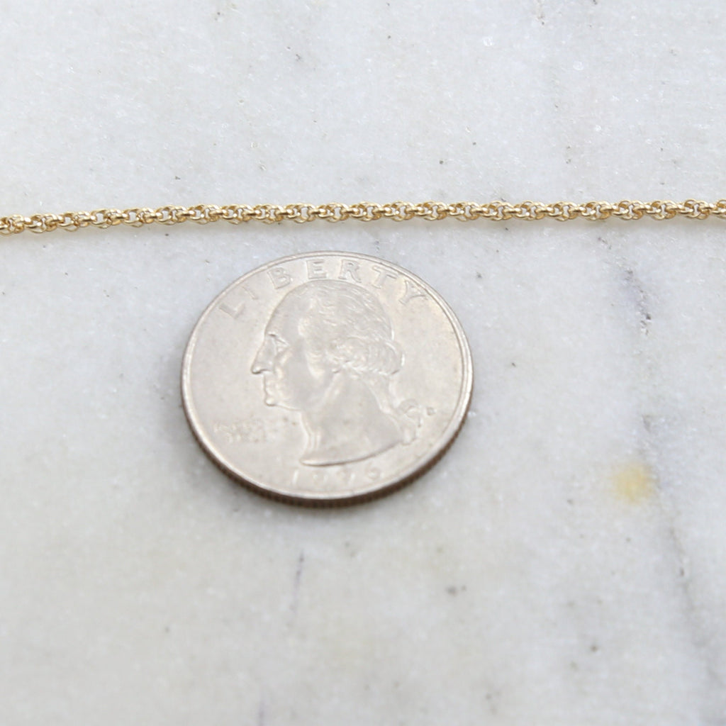 1.75mm Brass Plated Double Layered Twisted Rolo Chain in 8 – Sold by the Foot