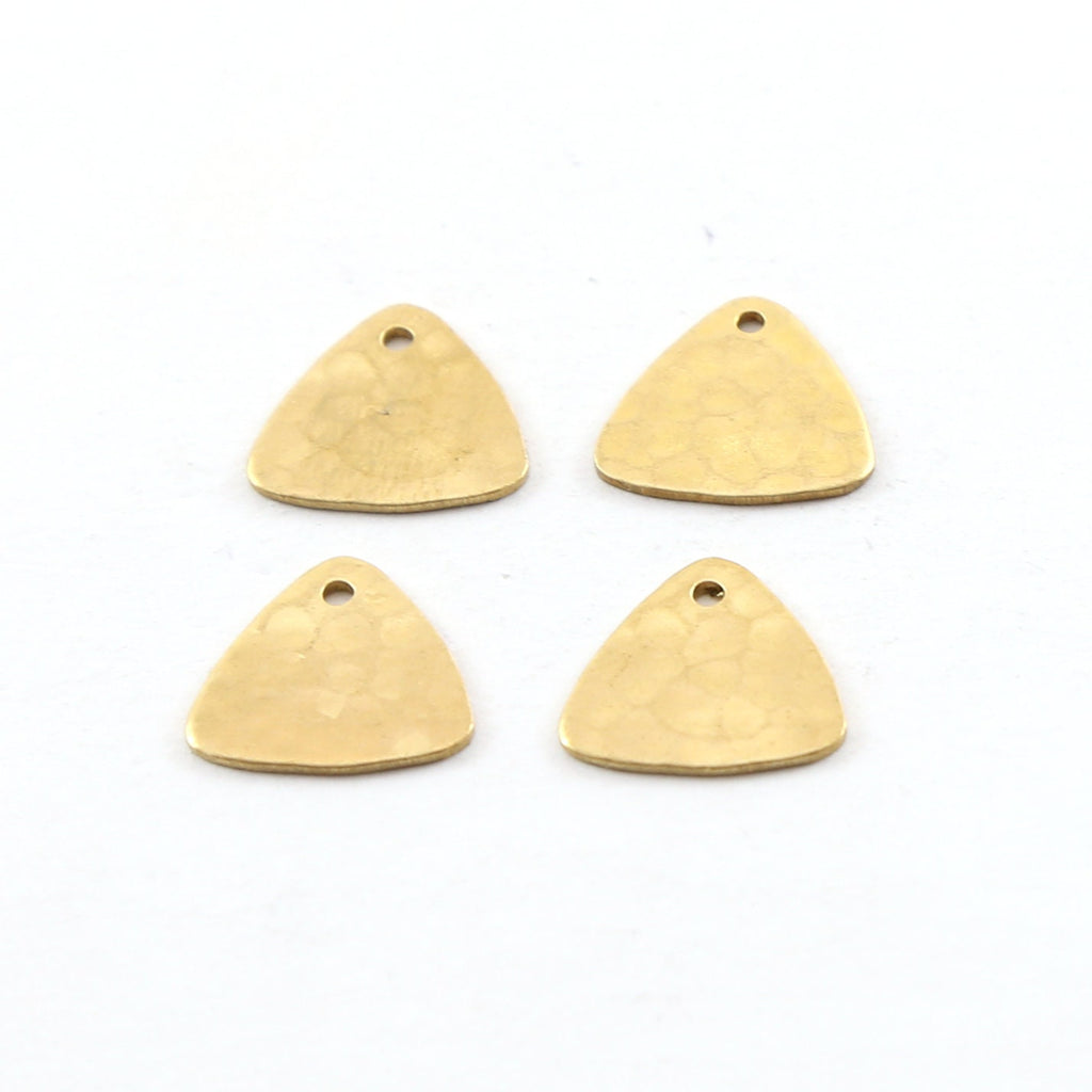 Brass Small 12mm x 12mm Metal Hammered Stamping Blank Rounded (4pc)